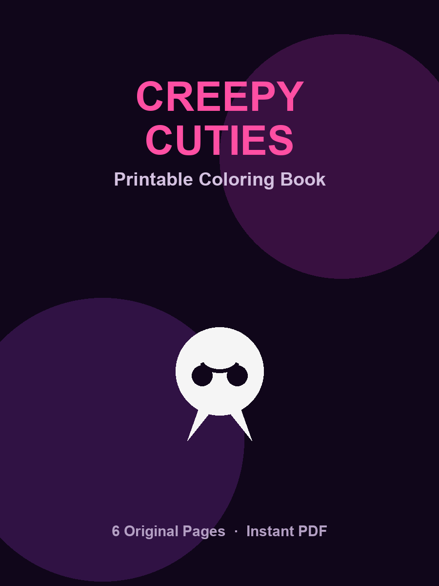 Creepy Cuties — Printable Coloring Book — view 1 of 1